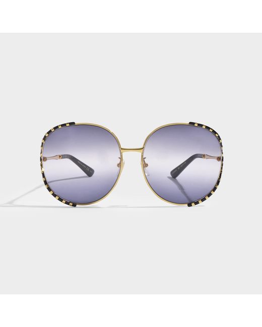 Gucci Metallic Gg0595s-005 64mm Sunglasses