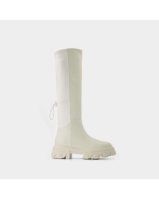 Gia Borghini White Tubular Boots