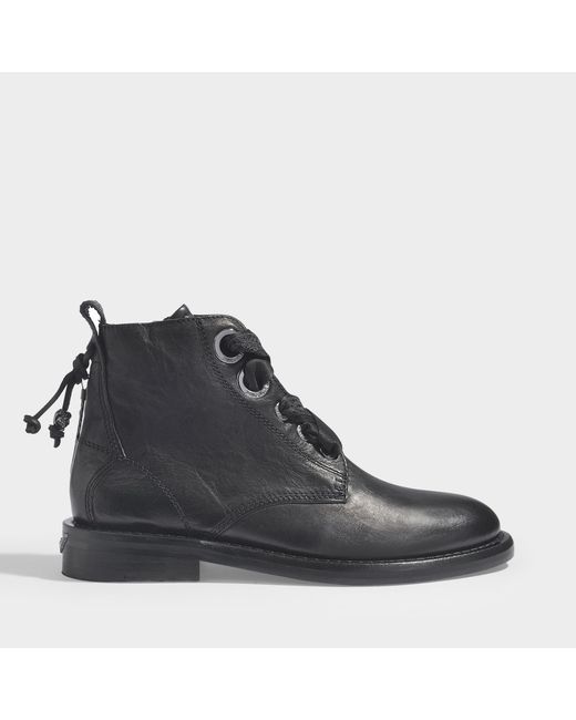 Zadig & Voltaire Laureen Roma Ankle Boots In Black Leather | Lyst