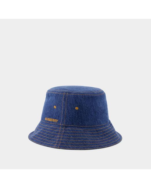 Burberry Blue Mh Washed Denim Bucket Hat