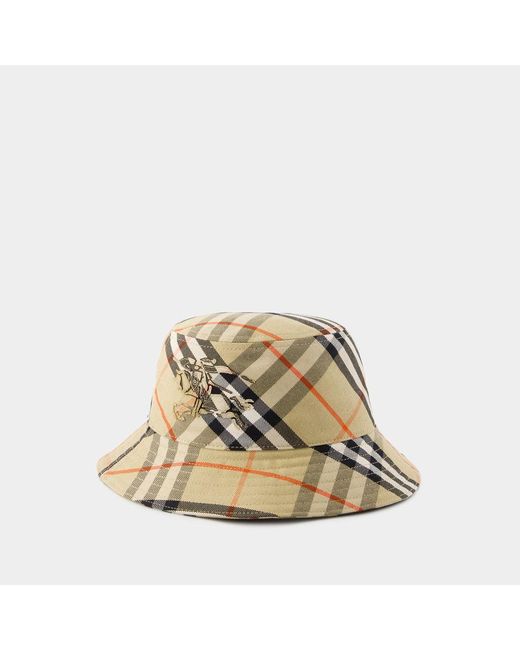 Burberry Natural Bias Check Bucket Hat