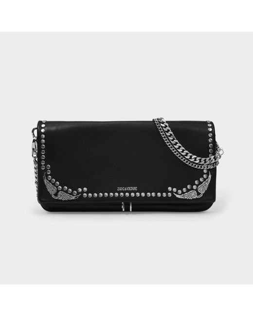 Zadig & Voltaire Rock Mirror Bag In Black Leather Lyst