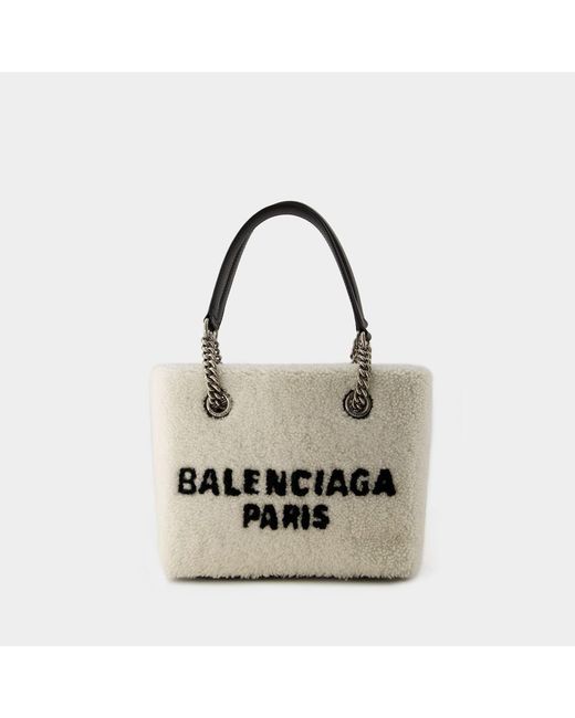 Balenciaga White Duty Free S Shopper Bag