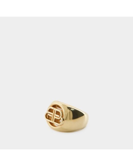 Balenciaga Metallic Bb Signet Ring Ring