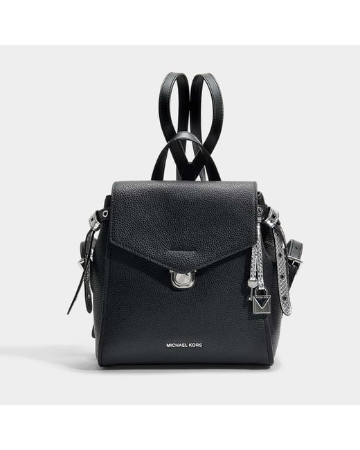 MICHAEL Michael Kors Bristol Small Backpack In Black Pebble Leather