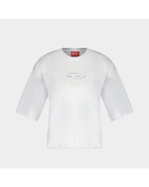 DIESEL White T-Shirts & Tops