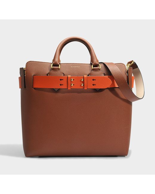 Burberry Multicolor Belt Bag Medium In Tan Marais Leather
