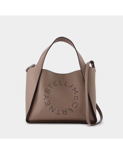 Stella McCartney Tote Logo Crossbody in Beige (Natural) Lyst Canada