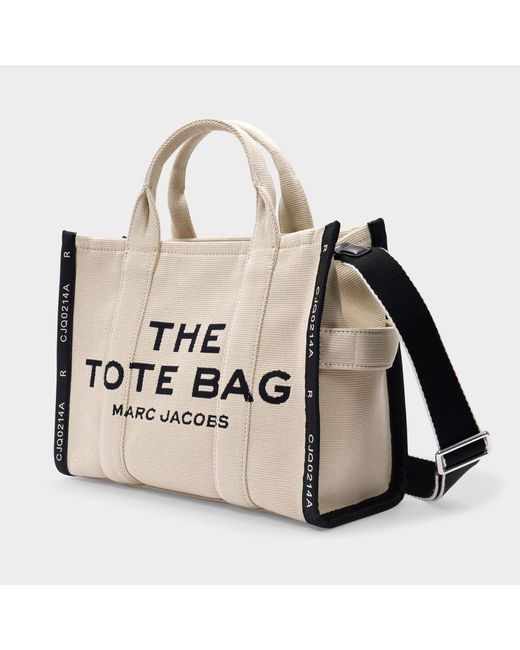 Marc Jacobs The Small Tote Bag Jacquard Warm Sand Cotton in