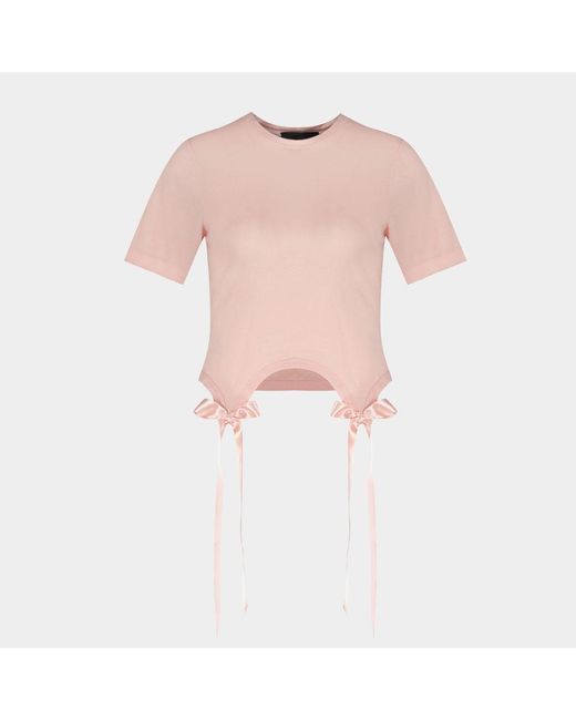 Simone Rocha Pink Bow Tails T-shirt