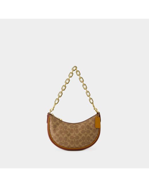 COACH Mira Hobo Bag Leather Tan Rust in Metallic Lyst