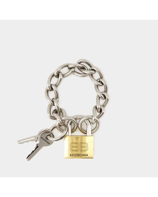 Balenciaga Metallic Locker Bracelet