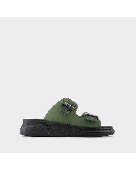Alexander McQueen Green Rubber Sandals for men
