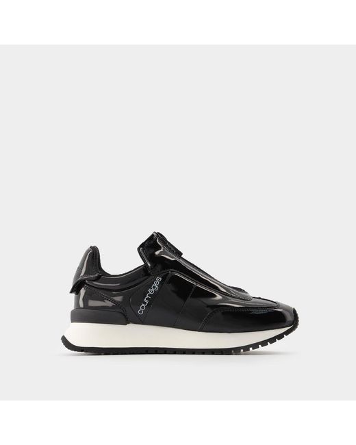 Courreges Black Vanished Zip Sneakers