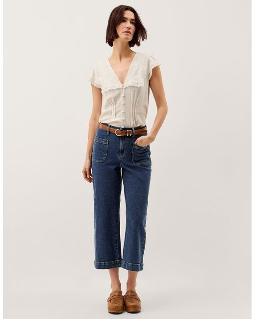 Monsoon Arlo Regular Cropped Jeans Blue