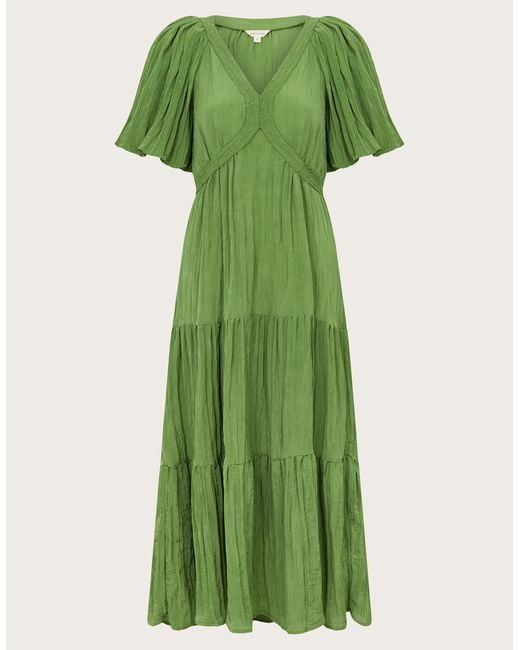 Monsoon Lydia Tea Dress Green