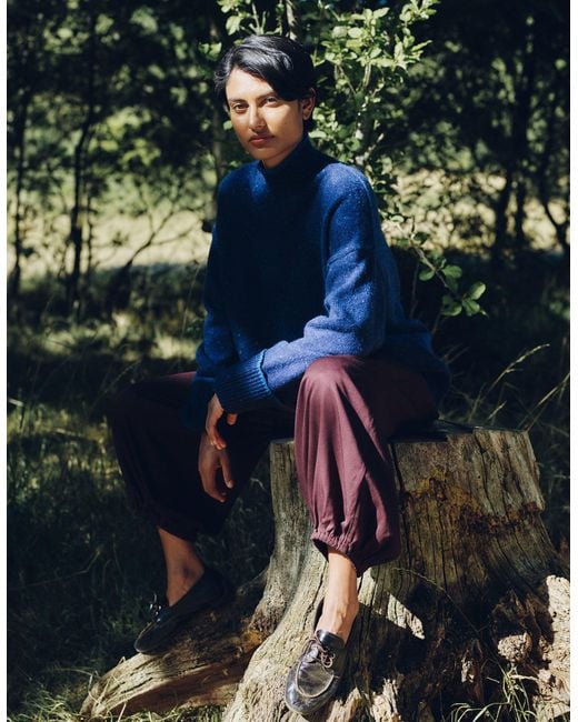 Monsoon East Rana Funnel Neck Jumper Blue