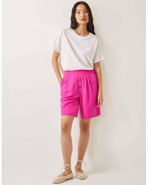 Monsoon Pink Lucy Longline Shorts