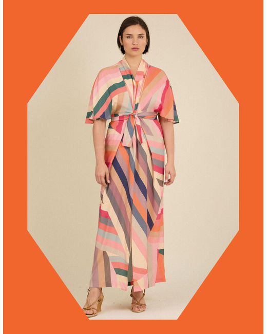 Monsoon Multicolor Tallulah And Hope Longer-length Stripe Dress Multi