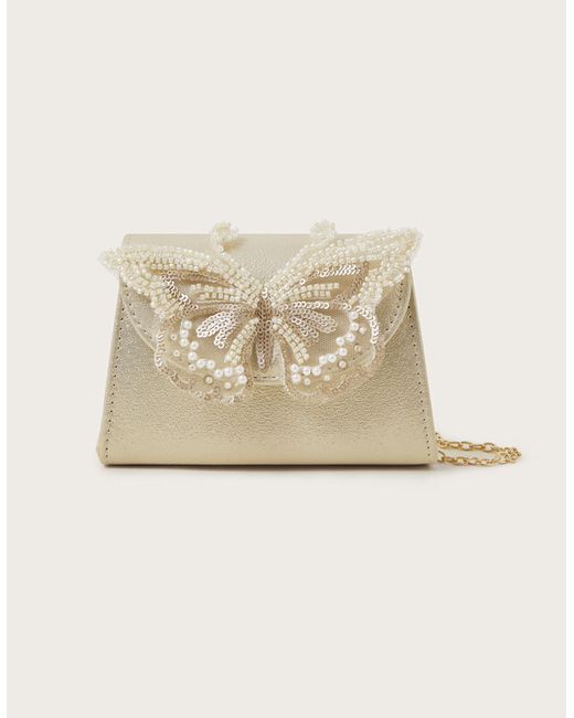 Monsoon Natural Beaded Butterfly Bag
