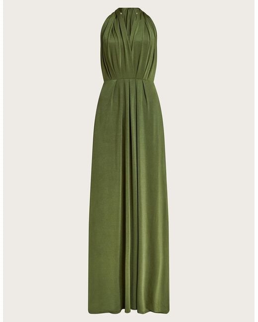 Monsoon Thea Twist Me Tie Me Maxi Dress Green