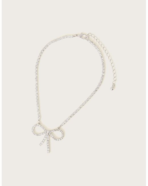 Monsoon Natural Crystal Bow Necklace