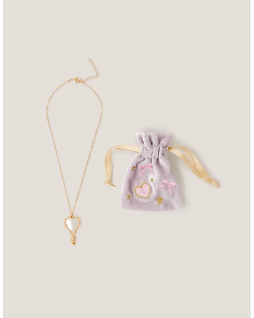 Monsoon Natural Magic Mirror Necklace & Pouch Set