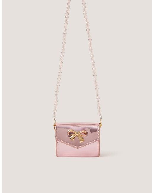 Monsoon Pink Mini Metallic Bag