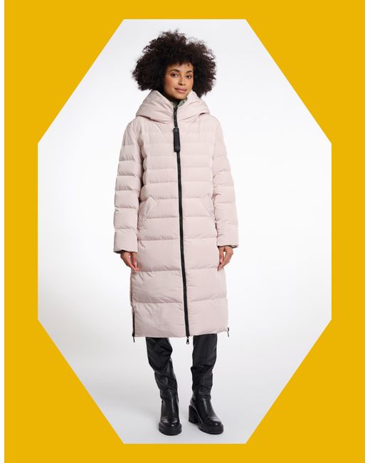 Monsoon Rino & Pelle Keila Reversible Long Puffer Coat White