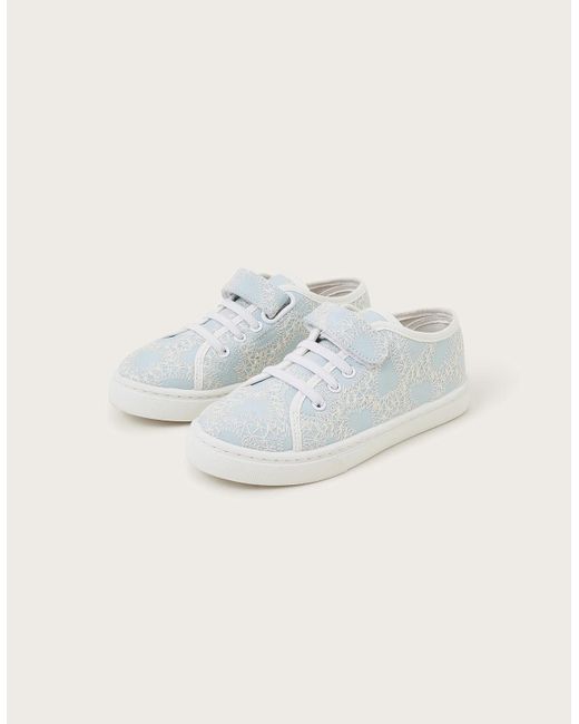 Monsoon Heart Lace Trainers Blue
