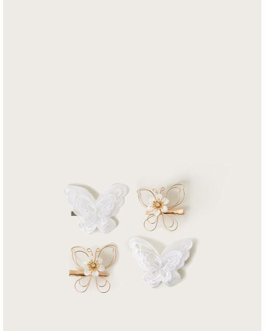 Monsoon Natural 4-pack Butterfly Clips