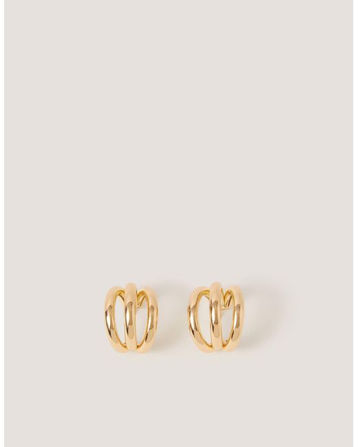 Monsoon Natural Triple Hoop Earrings