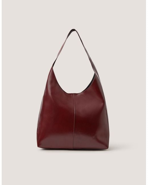 Monsoon Red Deena Slouch Shoulder Bag