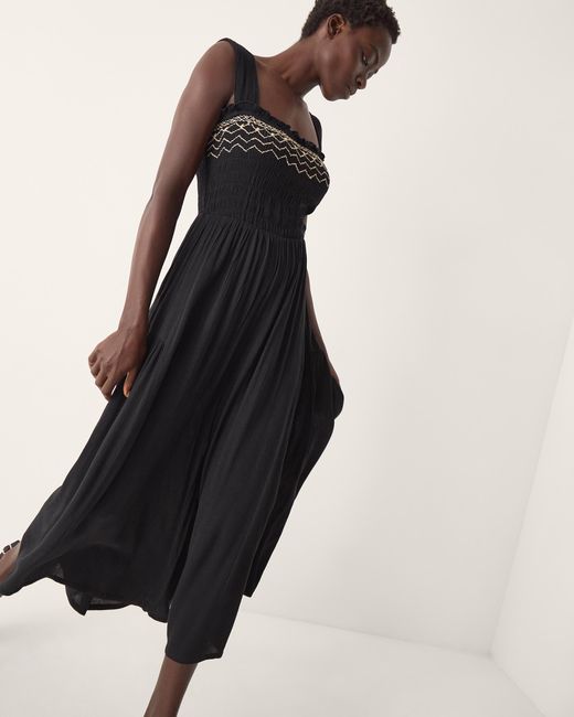 Monsoon Black Billie Embroidered Jumpsuit