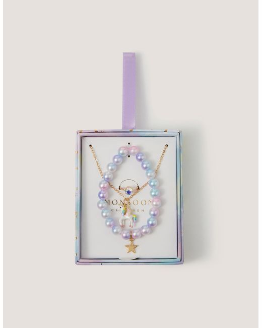Monsoon Natural Unicorn Star Jewellery Set
