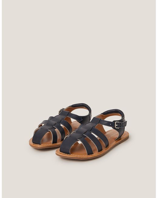 Monsoon Leather Fisherman Sandals Blue