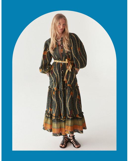 Monsoon Blue Maison Hotel Raphaelle Floral Maxi Dress Multi