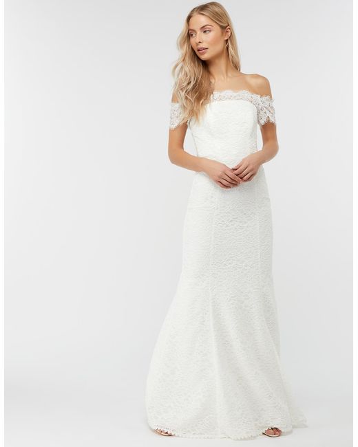meghan geo lace maxi wedding dress