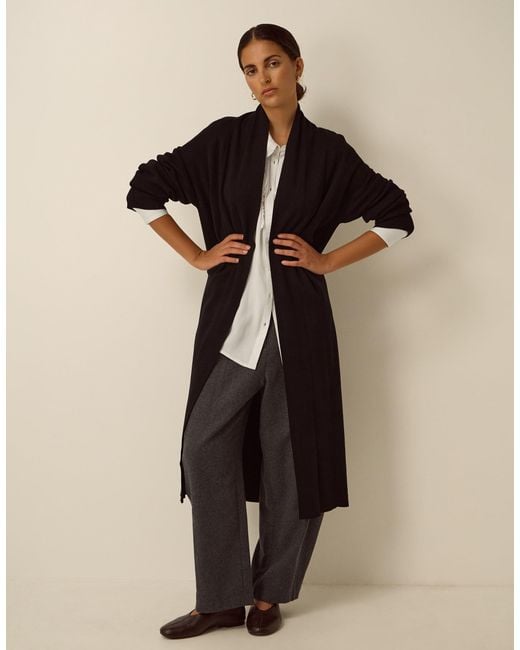 Monsoon Sadie Knit Longline Cardigan Black