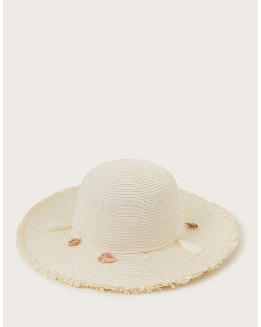 Monsoon Natural Shell Band Straw Hat