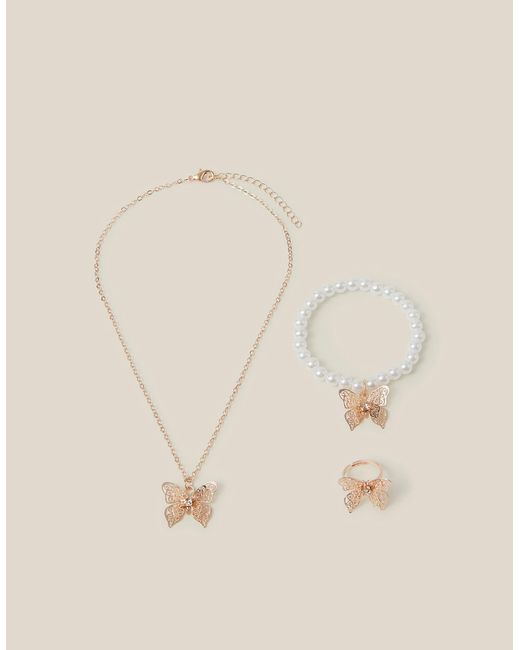 Monsoon Natural Butterfly Jewellery Set