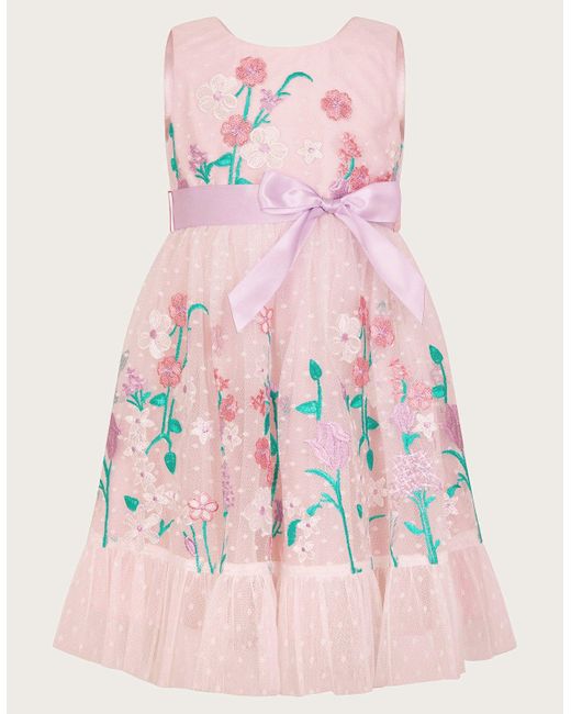 Monsoon Pink Baby Zuzannah Floral Dress Multi