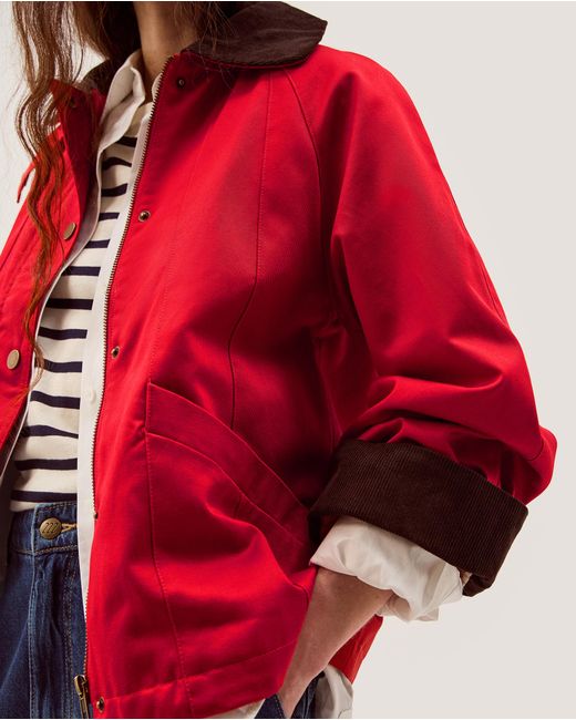 Monsoon Riley Barn Jacket Red