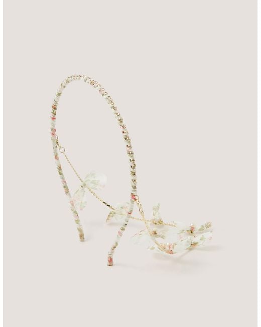 Monsoon Natural Embellished Floral Chain Headband