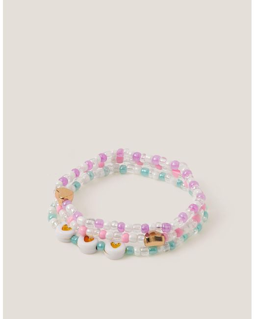 Monsoon Pink 3-pack Beaded Friendship Bracelets