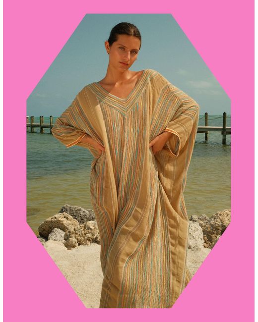 Monsoon Pitusa Kalista Embroidered Beach Kaftan