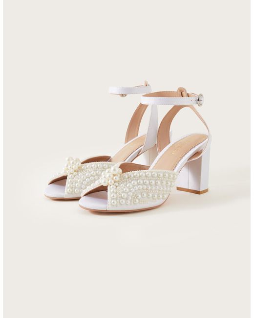 Ivory block heel sandals uk shop