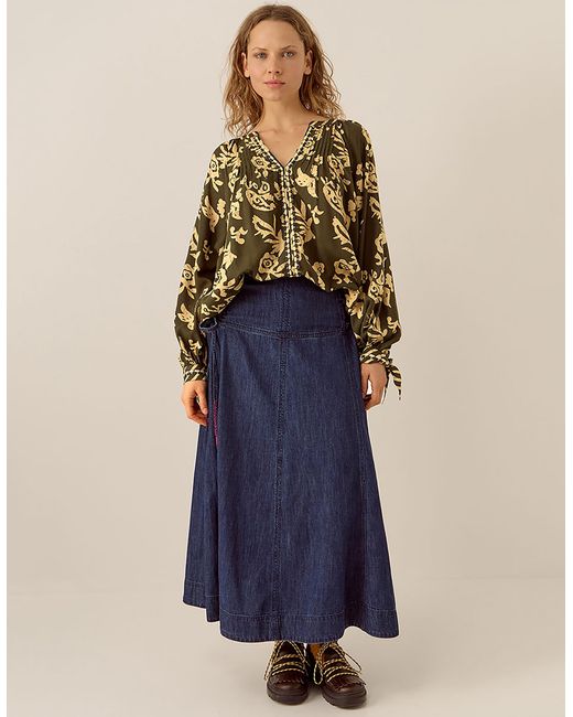 Monsoon Blue East Kris Hand Batik Top Green