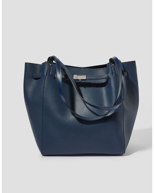 Monsoon Kate Faux Leather Tote Bag Blue