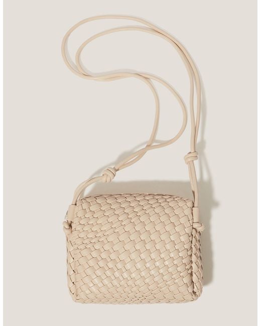 Monsoon Piper Woven Cross Body Bag Natural